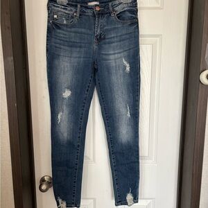 Dear John Dark Blue Distressed Skinny Jeans